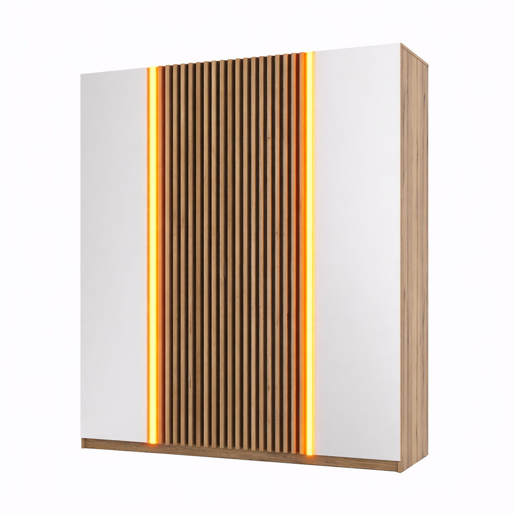 LE KAJA EV/BL-EV 2 2LAM Wardrobe with Mirror