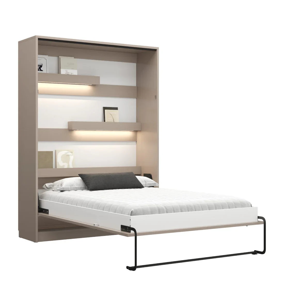 Customizable Genius Murphy Bed Set with Sofa 160×200 cm – Cashmere