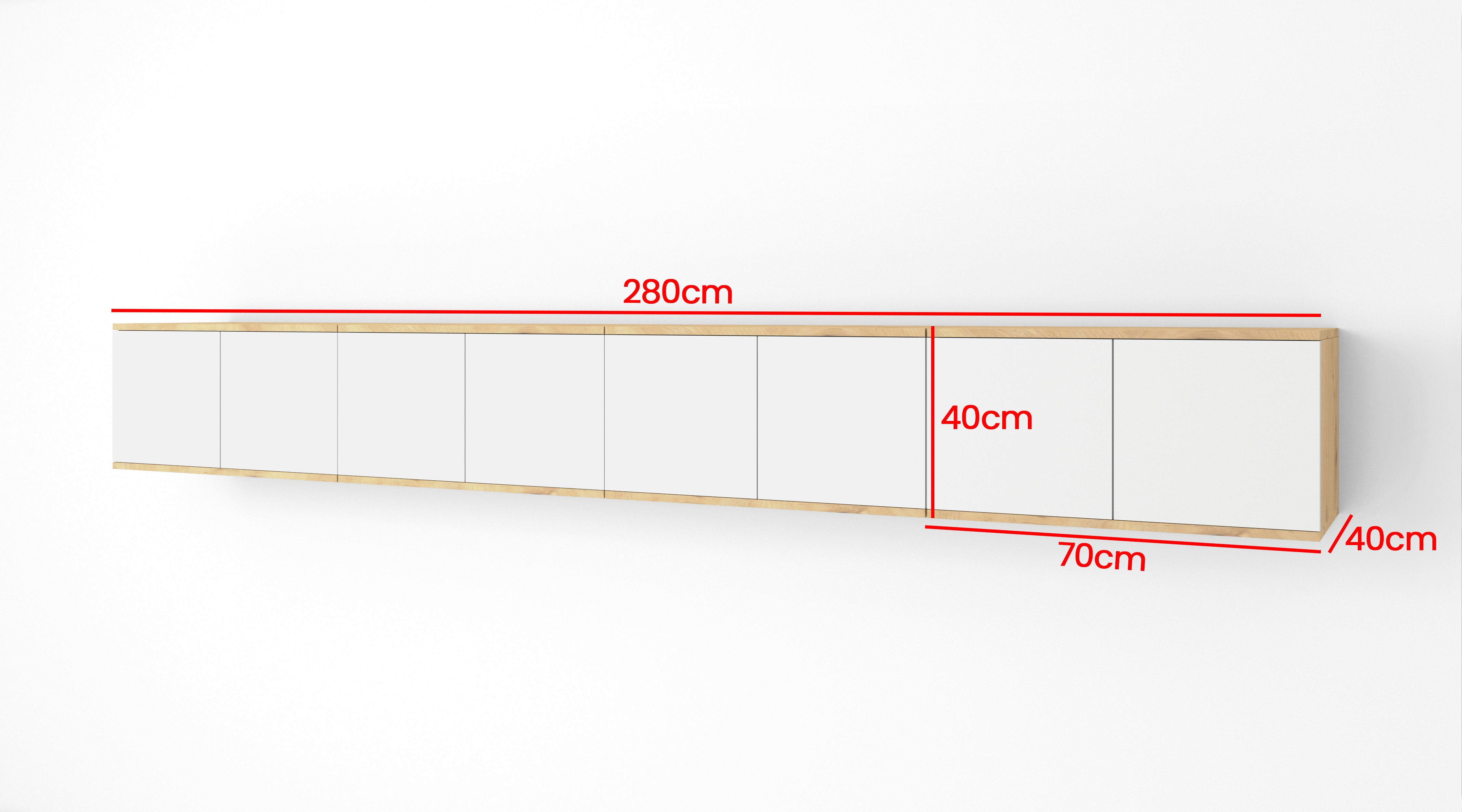 PK Sevilla Wall-Mounted RTV Cabinet 280 cm