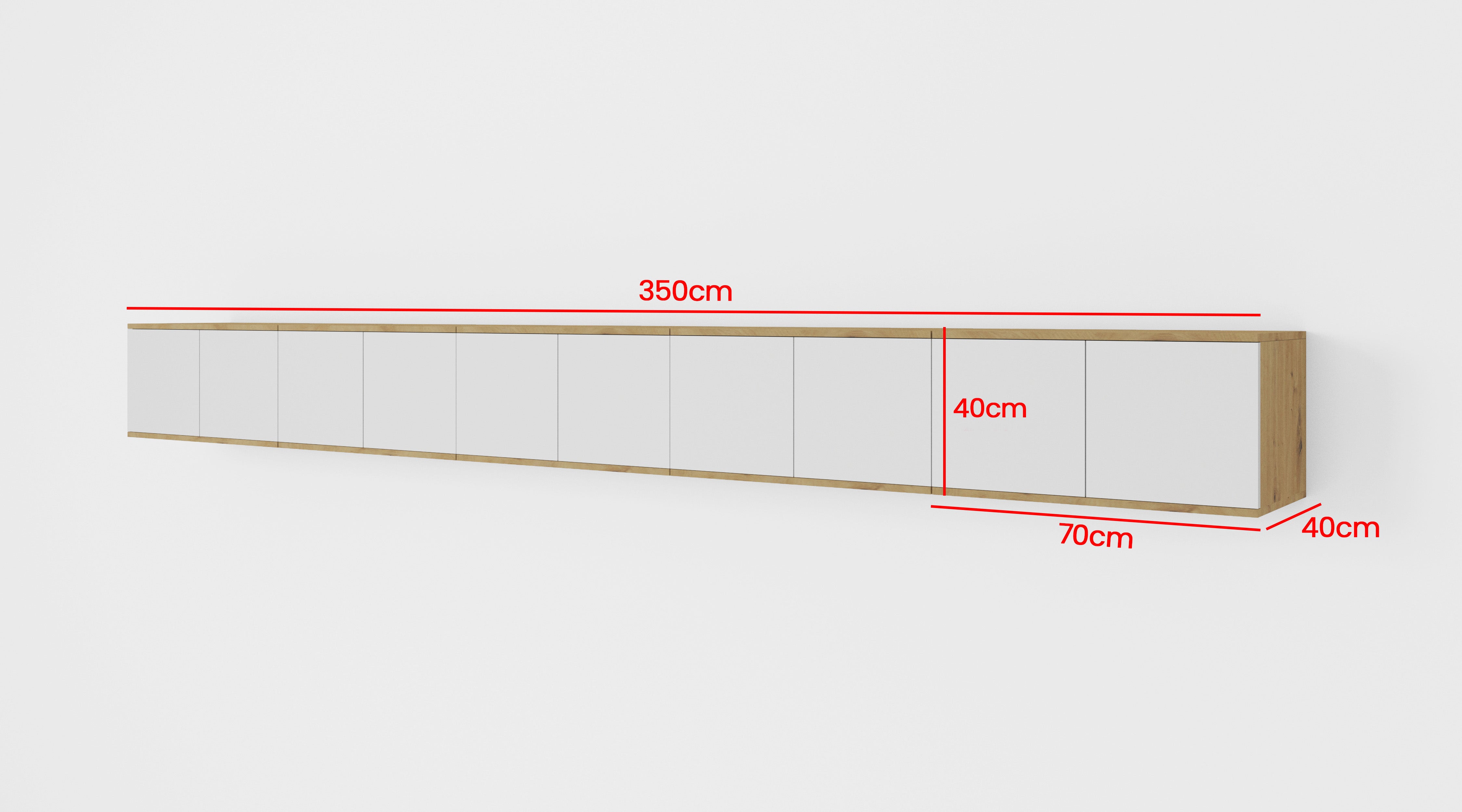 PK Sevilla Wall Cabinet RTV 350 – Modern Minimalism in XXL Format