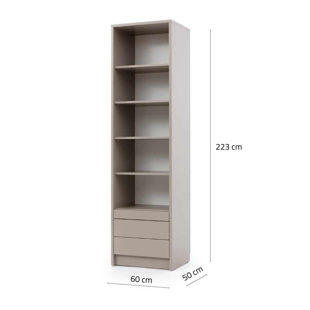 Anpassbares Genius Schrankbetten-Möbelset 140 × 200 cm – Kaschmir