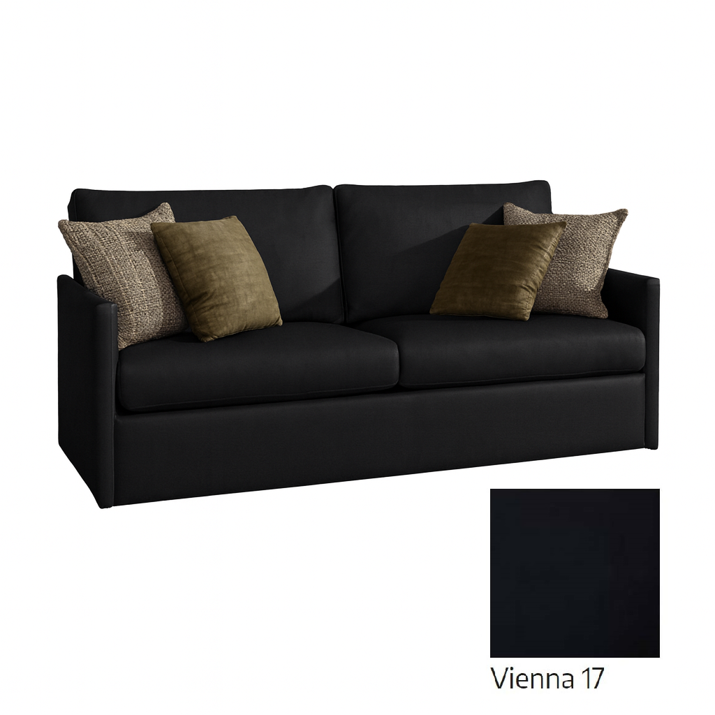 Genius Wandbett Congo 140 x 200 cm mit Sofa, Öko-Leder, LED-Beleuchtung