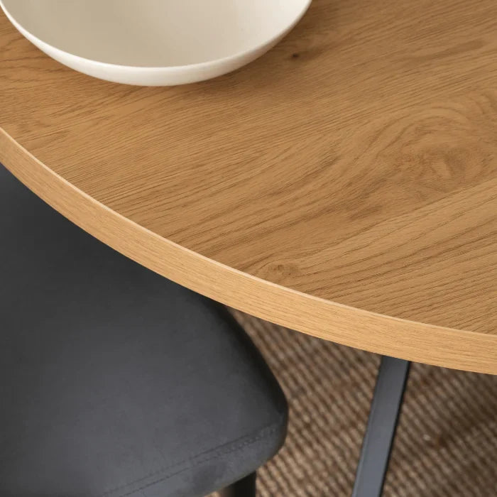 Elite LUKAS Runder Ausziehtisch 100–250 cm Goldene Eiche Moderner Loft-Stil