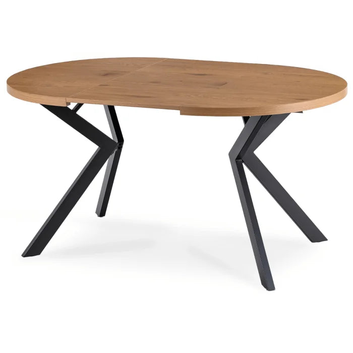 Elite LUKAS Runder Ausziehtisch 100–250 cm Goldene Eiche Moderner Loft-Stil