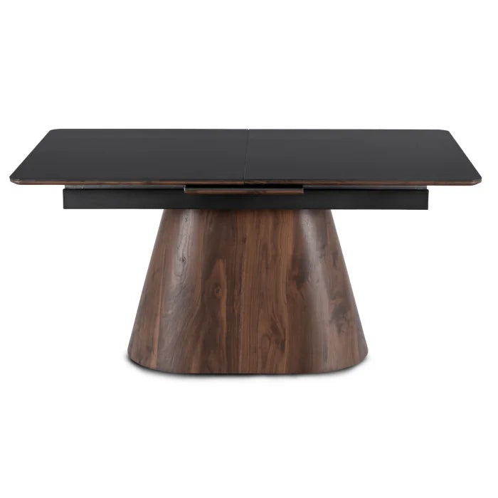 Elite LISBON Extendable Rectangular Dining Table 160–200 cm Ceramic Black/Walnut Dining Table Modern