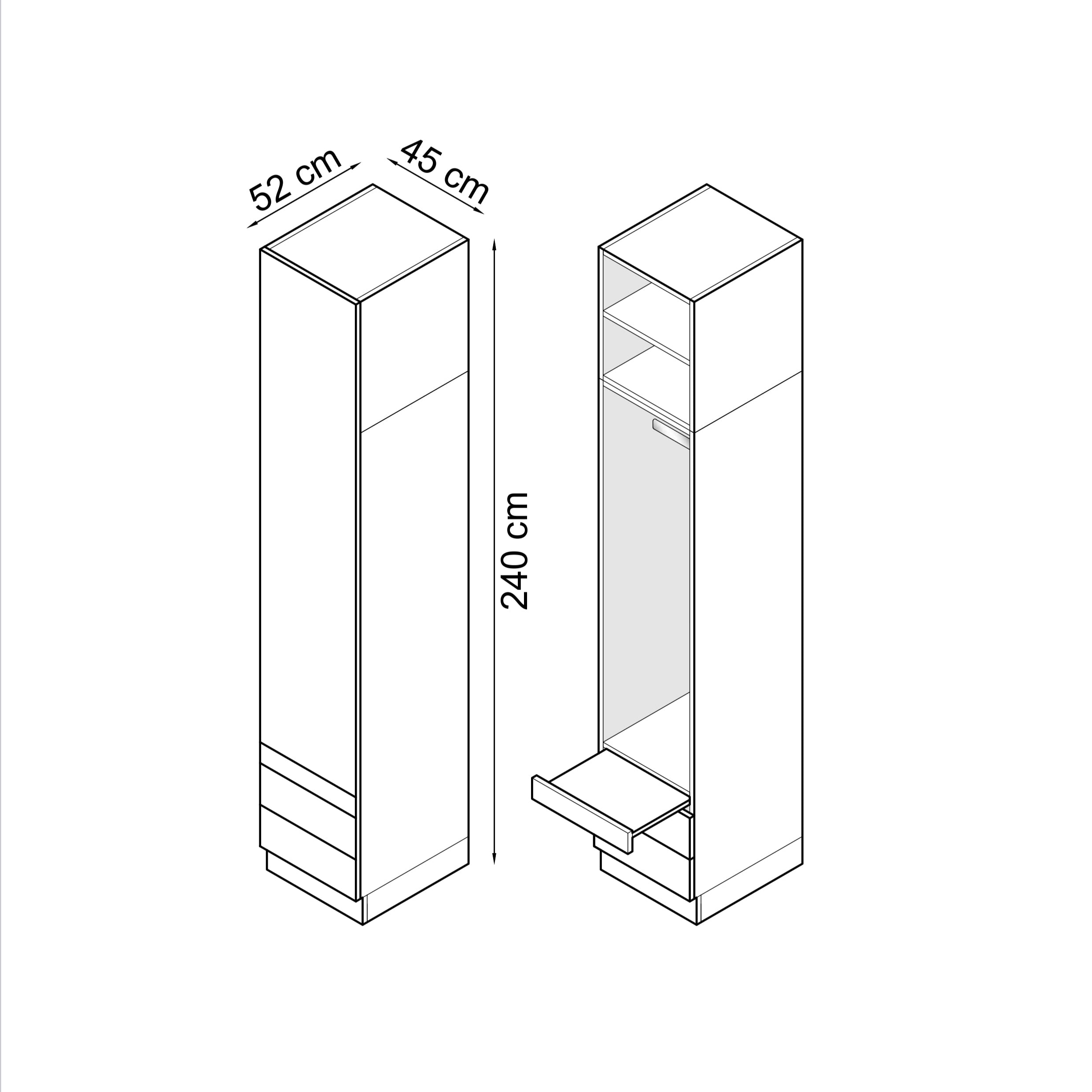 SLEEP VARIA Individuelles Schlafzimmer-Einbausystem – Eiche geölt / Weiß Matt