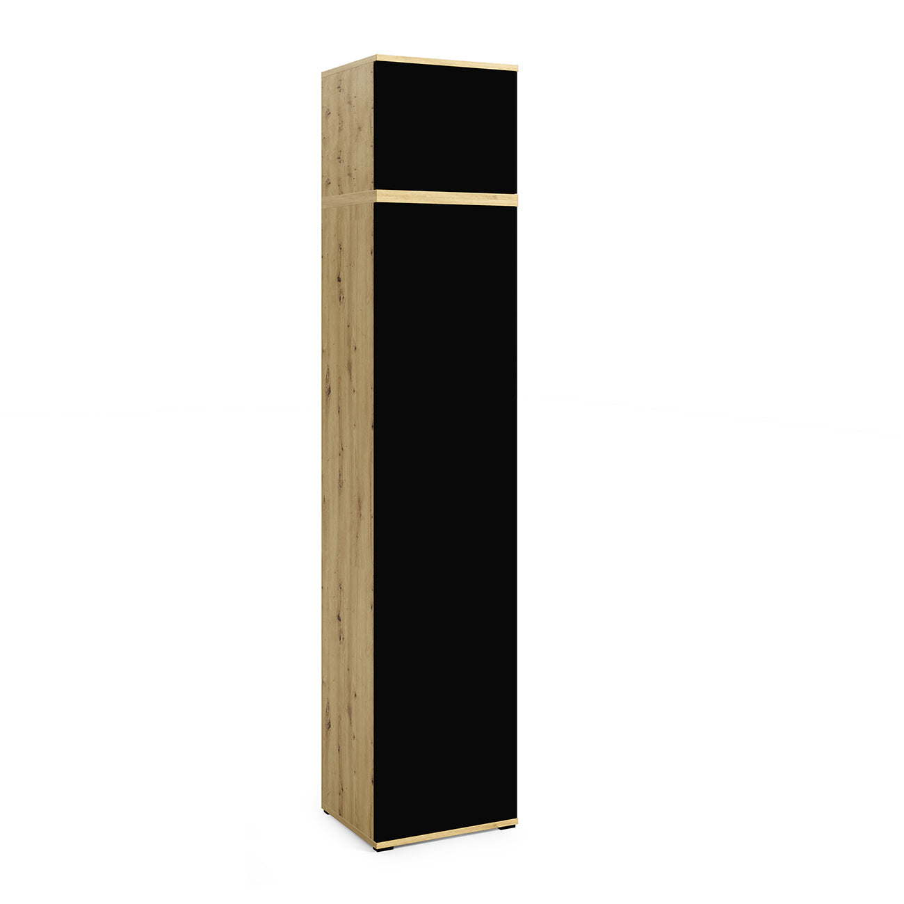 PK Emi 32 Hallway Wardrobe Aristan Oak\ Black- Upholstered Panels in Various Colours