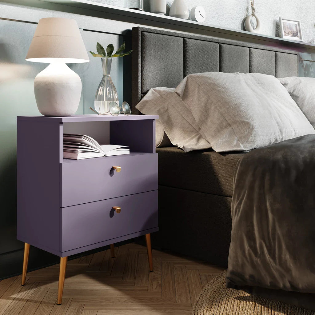 MO High Plum Tall Nightstand