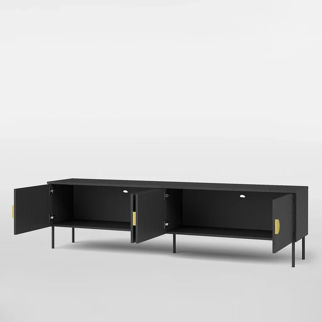 MO Mond Black TV Stand 200 cm