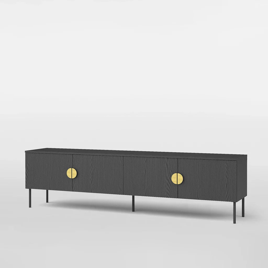 MO Mond Black TV Stand 200 cm