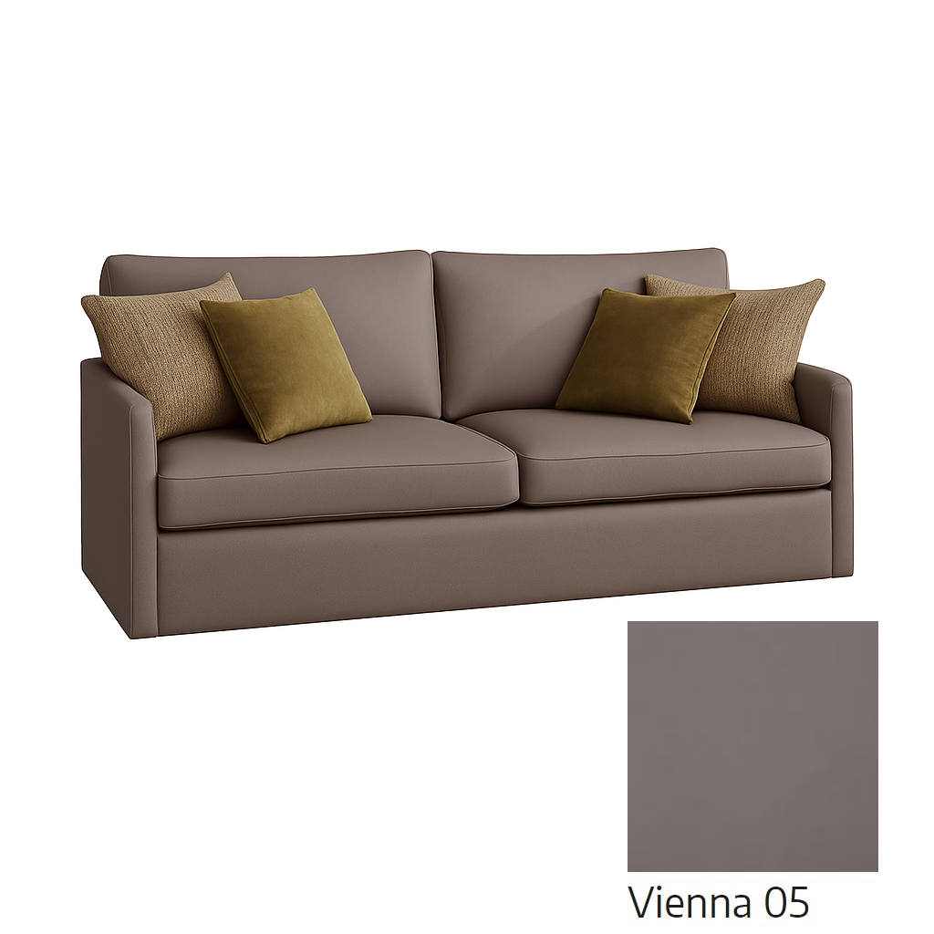 Genius Wandbett Congo 140 x 200 cm mit Sofa, Öko-Leder, LED-Beleuchtung