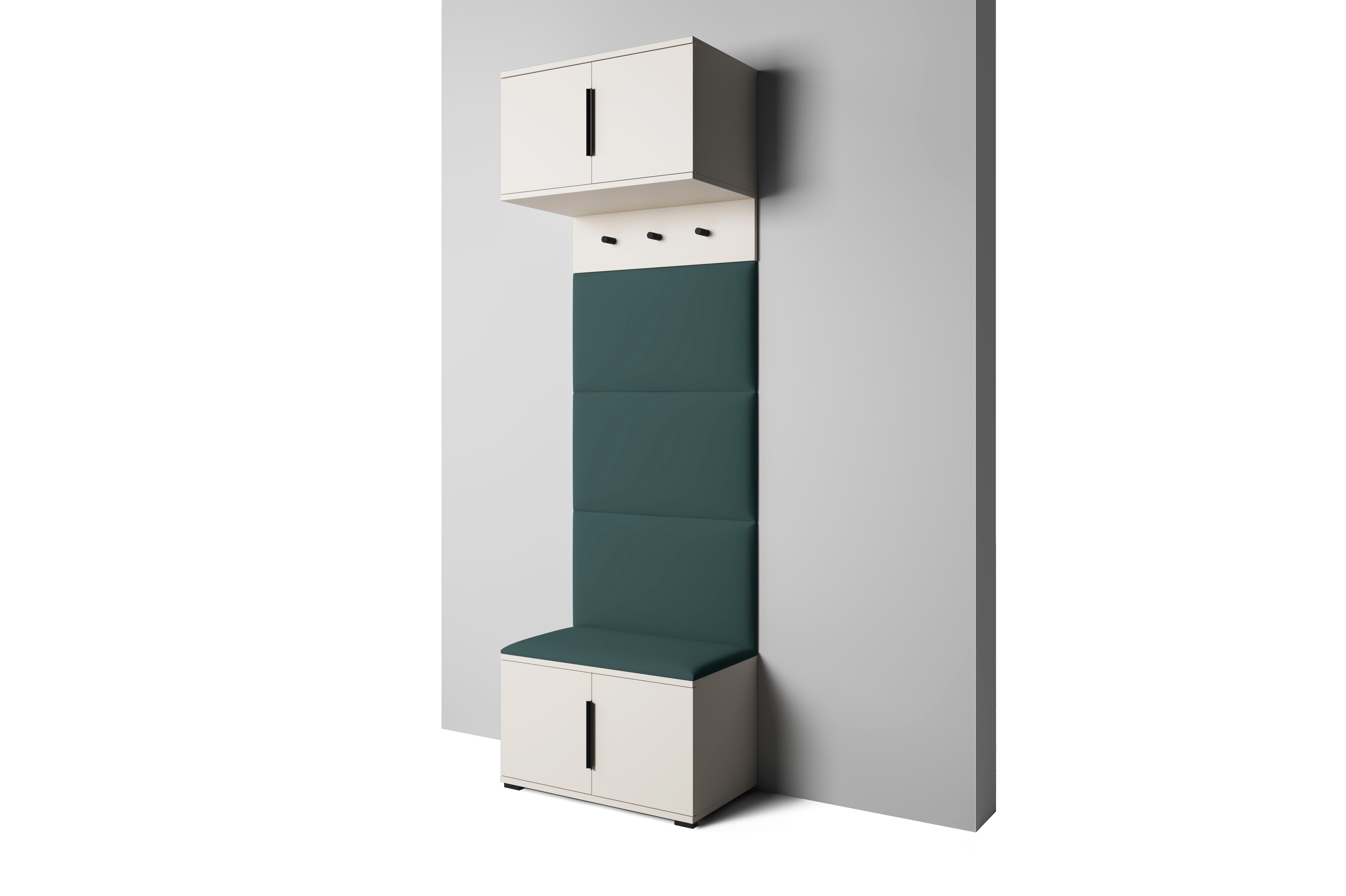 PK Bianco 5 Hallway Wardrobe Set – Upholstered Panels in Various Colours