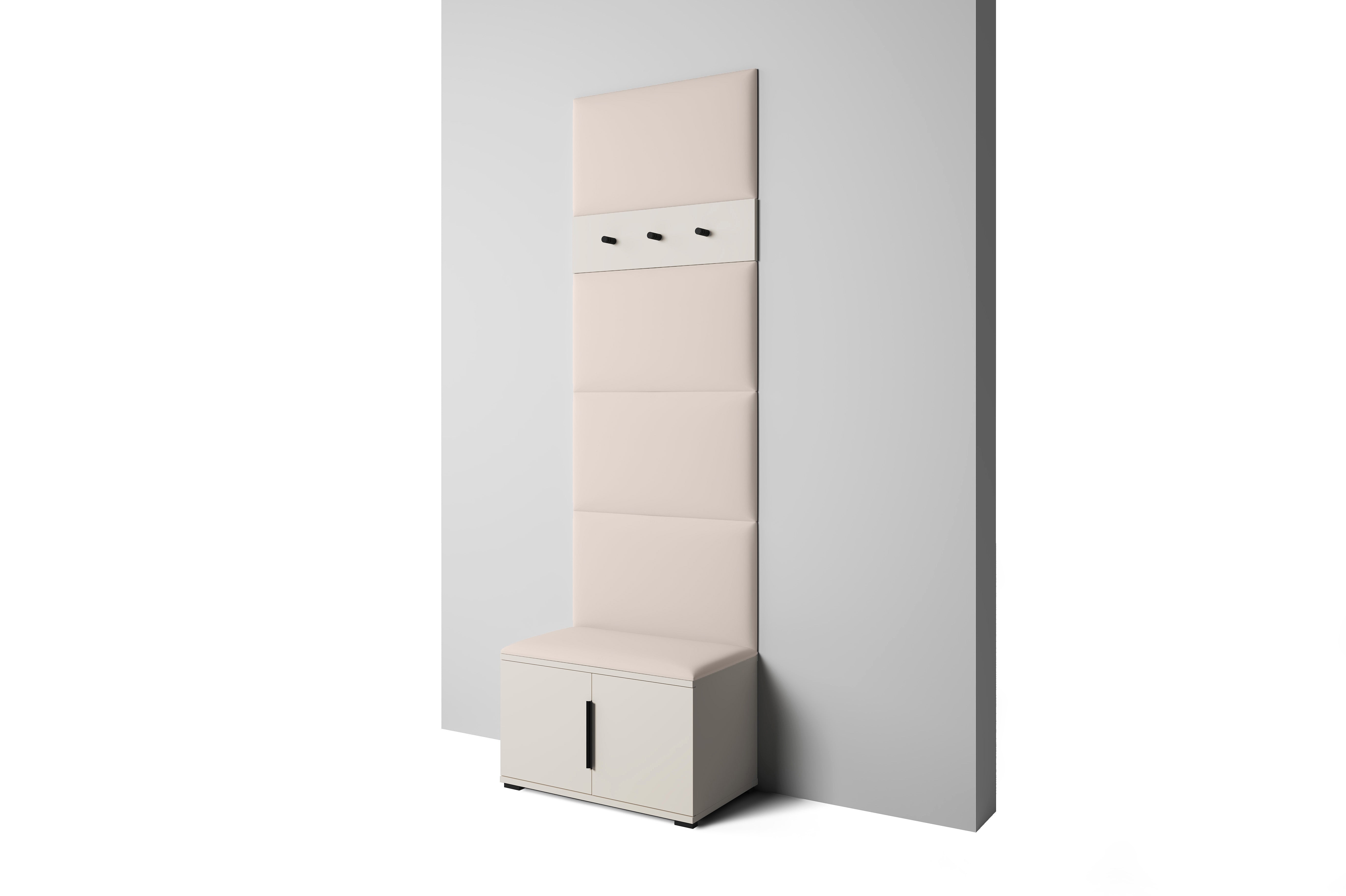 PK Bianco 6 Hallway Wardrobe Set - Upholstered Panels in Various Colours