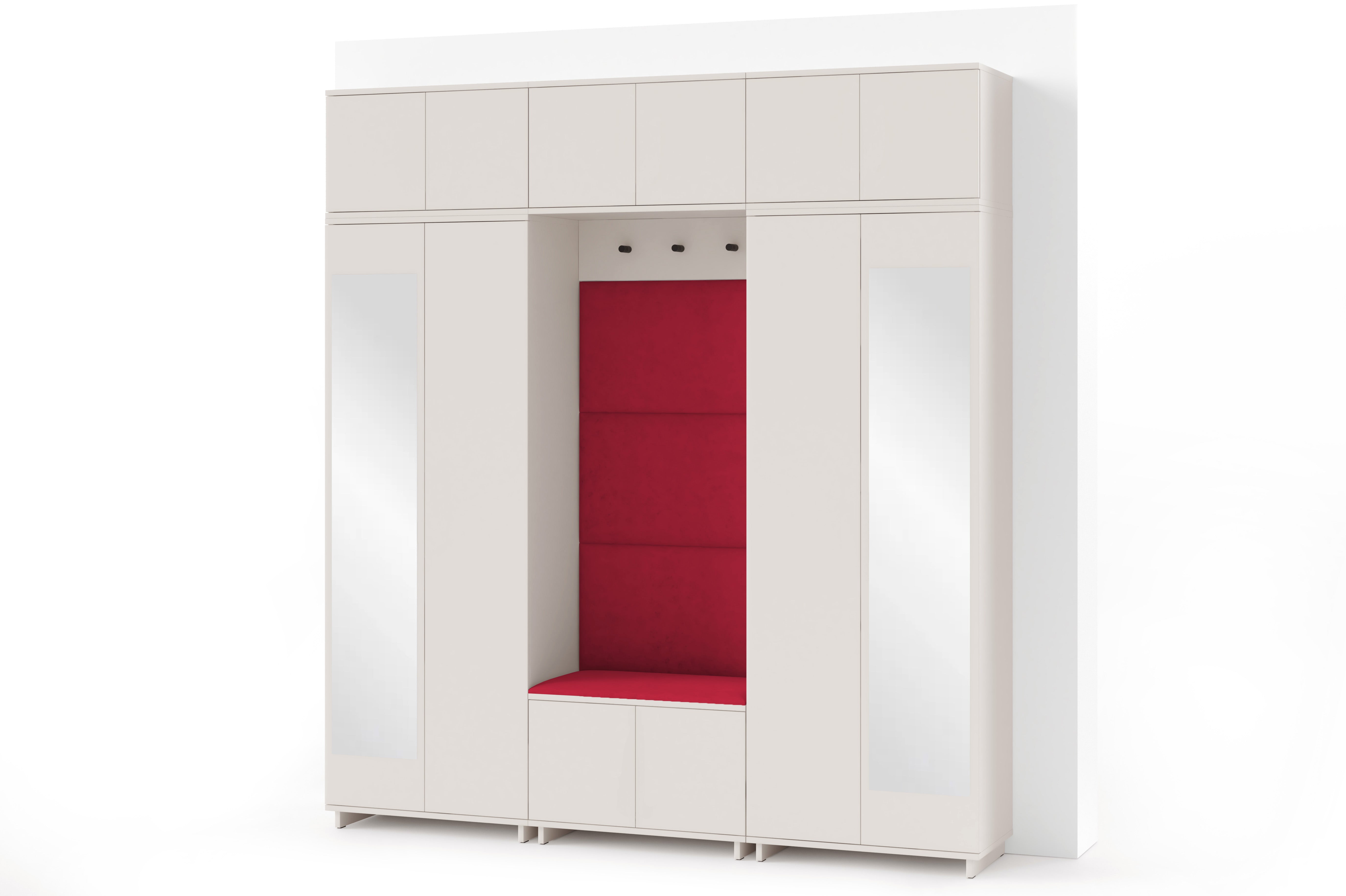 PK Bianco 2 Hallway Wardrobe Set - Upholstered Panels in Various Colours