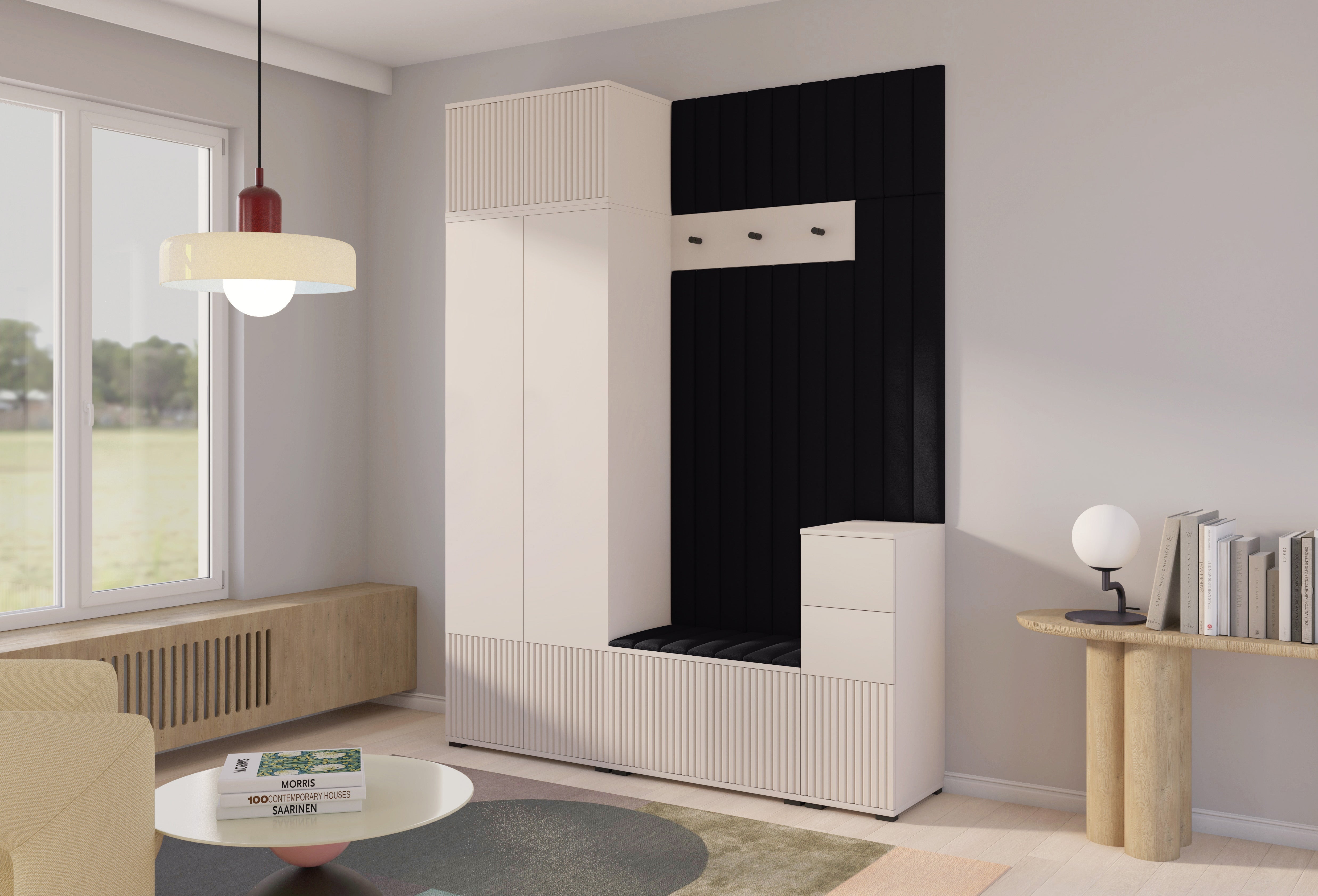 PK Rayo 8 Hallway Wardrobe - Upholstered Panels in Various Colours