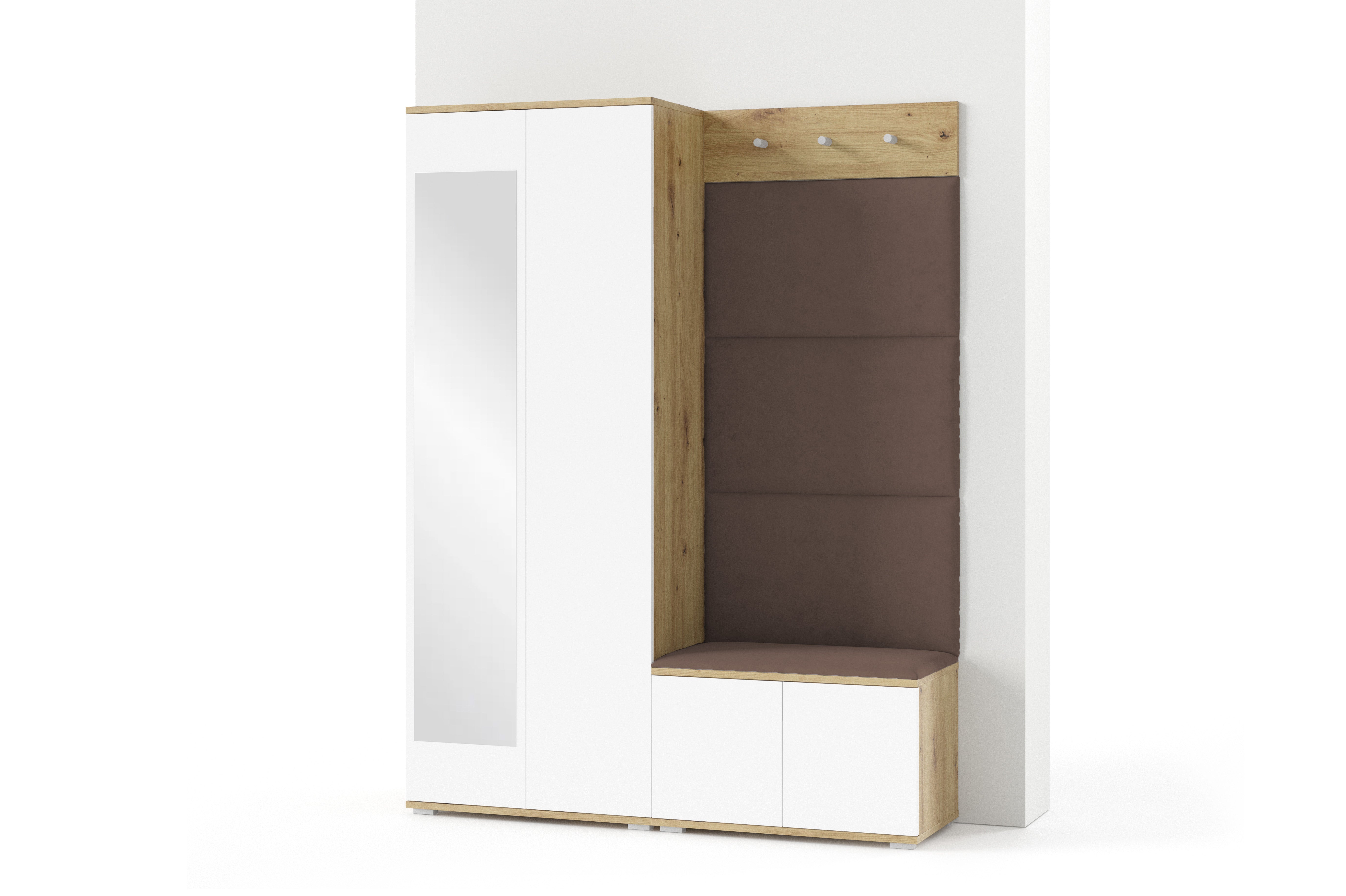 PK Sevilla 1 Hallway Wardrobe -Upholstered Panels in Various Colours