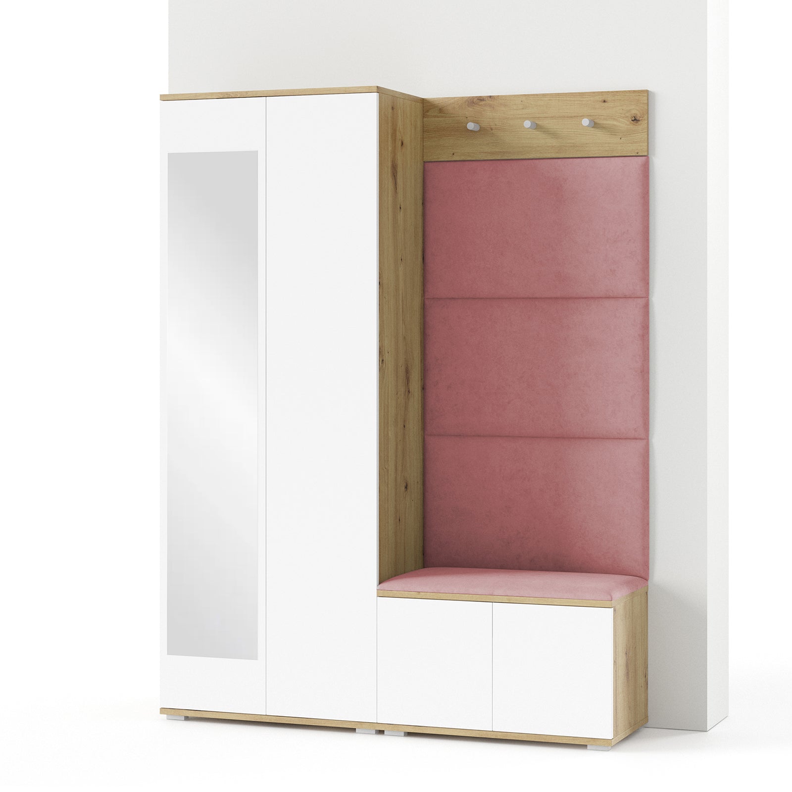 PK Sevilla 1 Hallway Wardrobe -Upholstered Panels in Various Colours