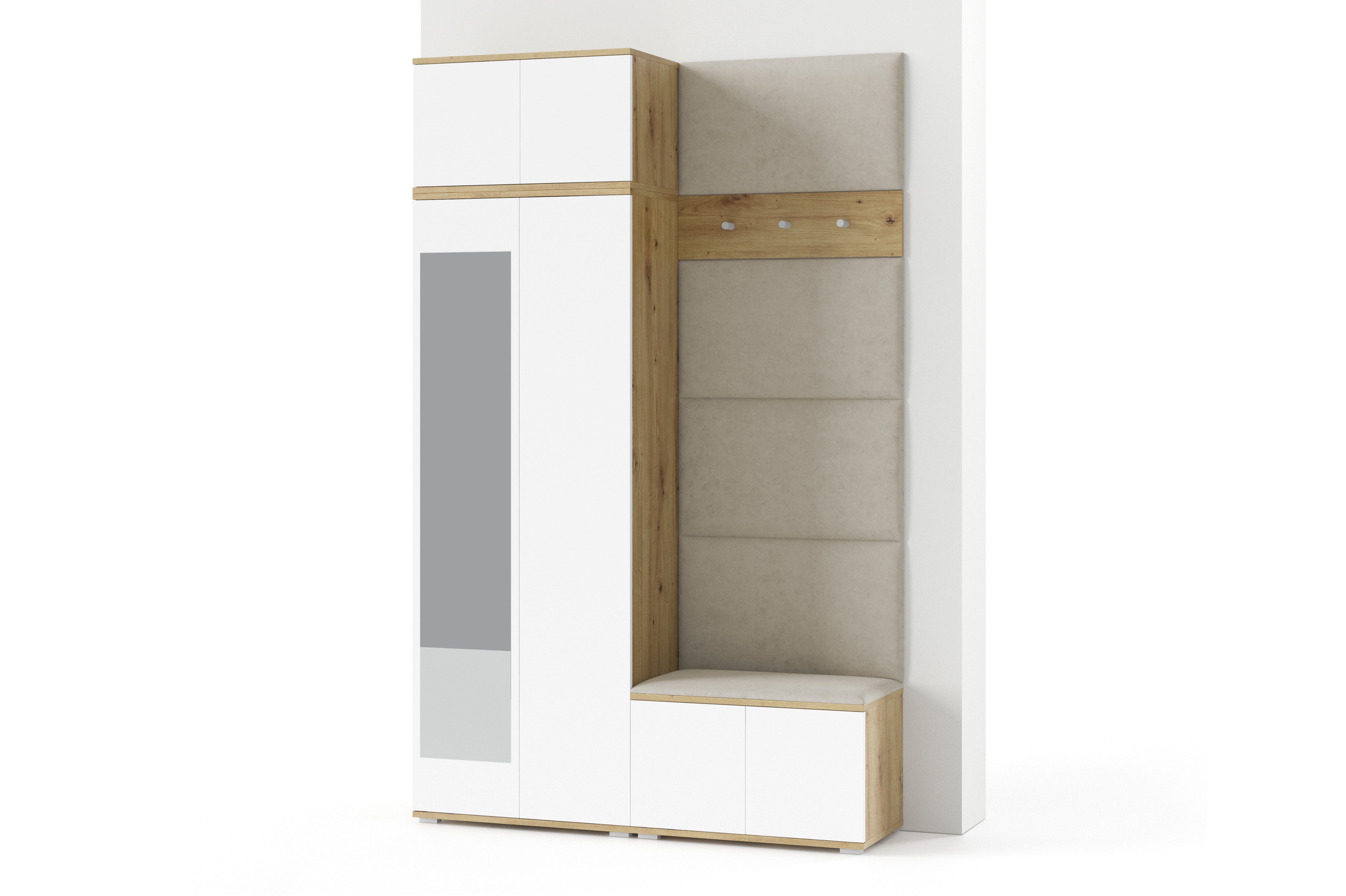 PK Sevilla 2 Hallway Wardrobe -Upholstered Panels in Various Colours