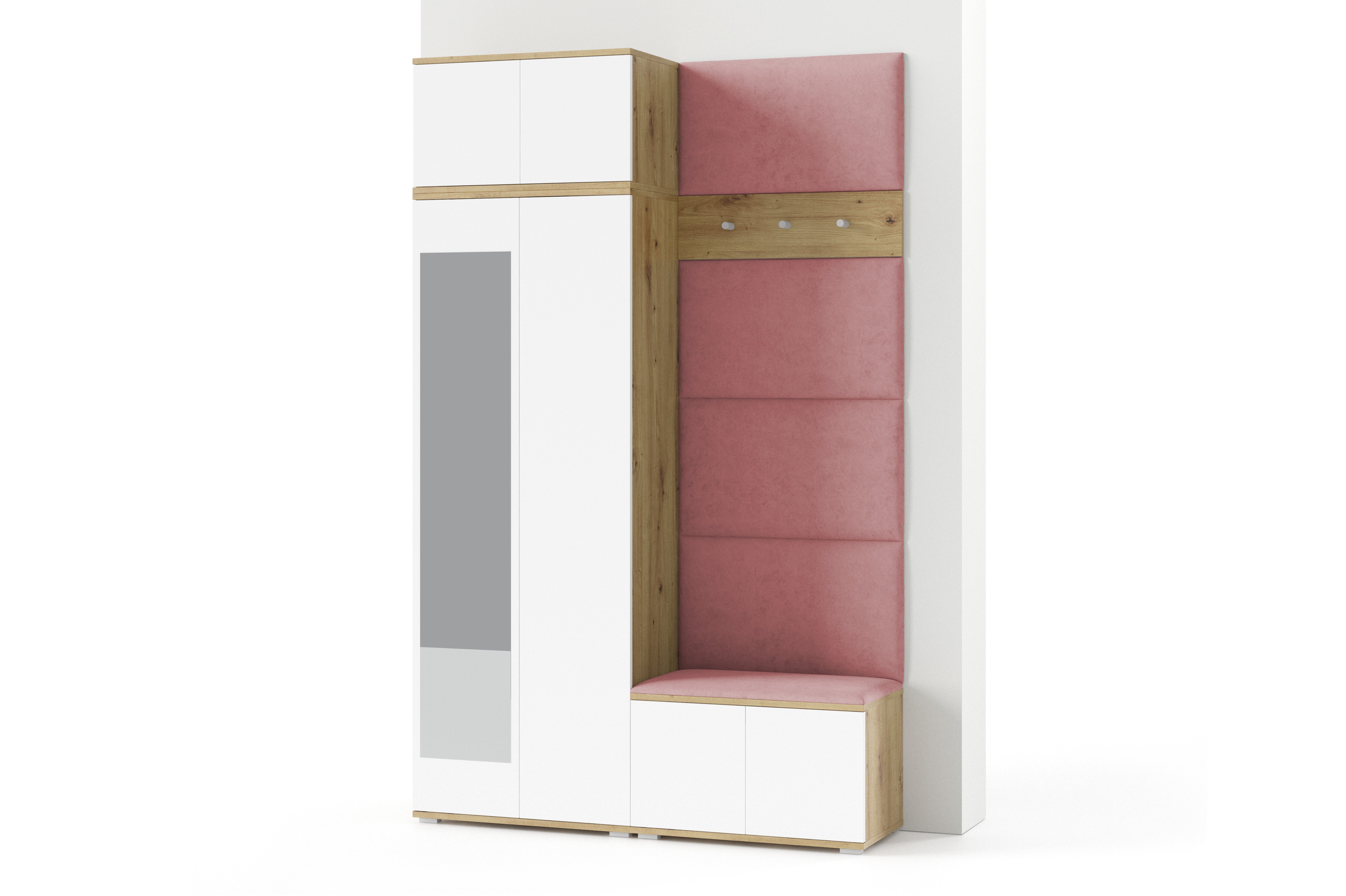 PK Sevilla 2 Hallway Wardrobe -Upholstered Panels in Various Colours