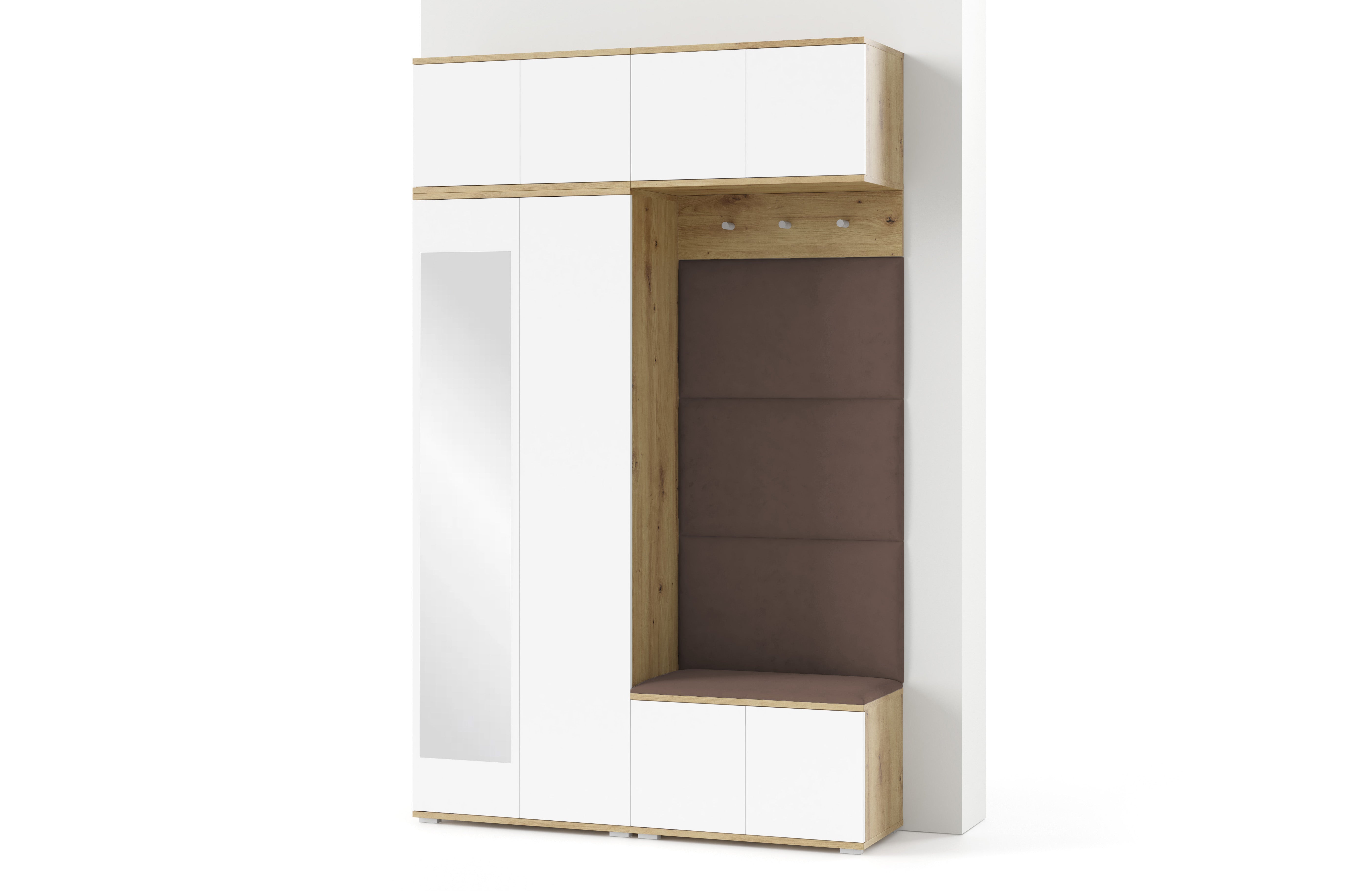 PK Sevilla 3 Hallway Wardrobe - Upholstered Panels in Various Colours
