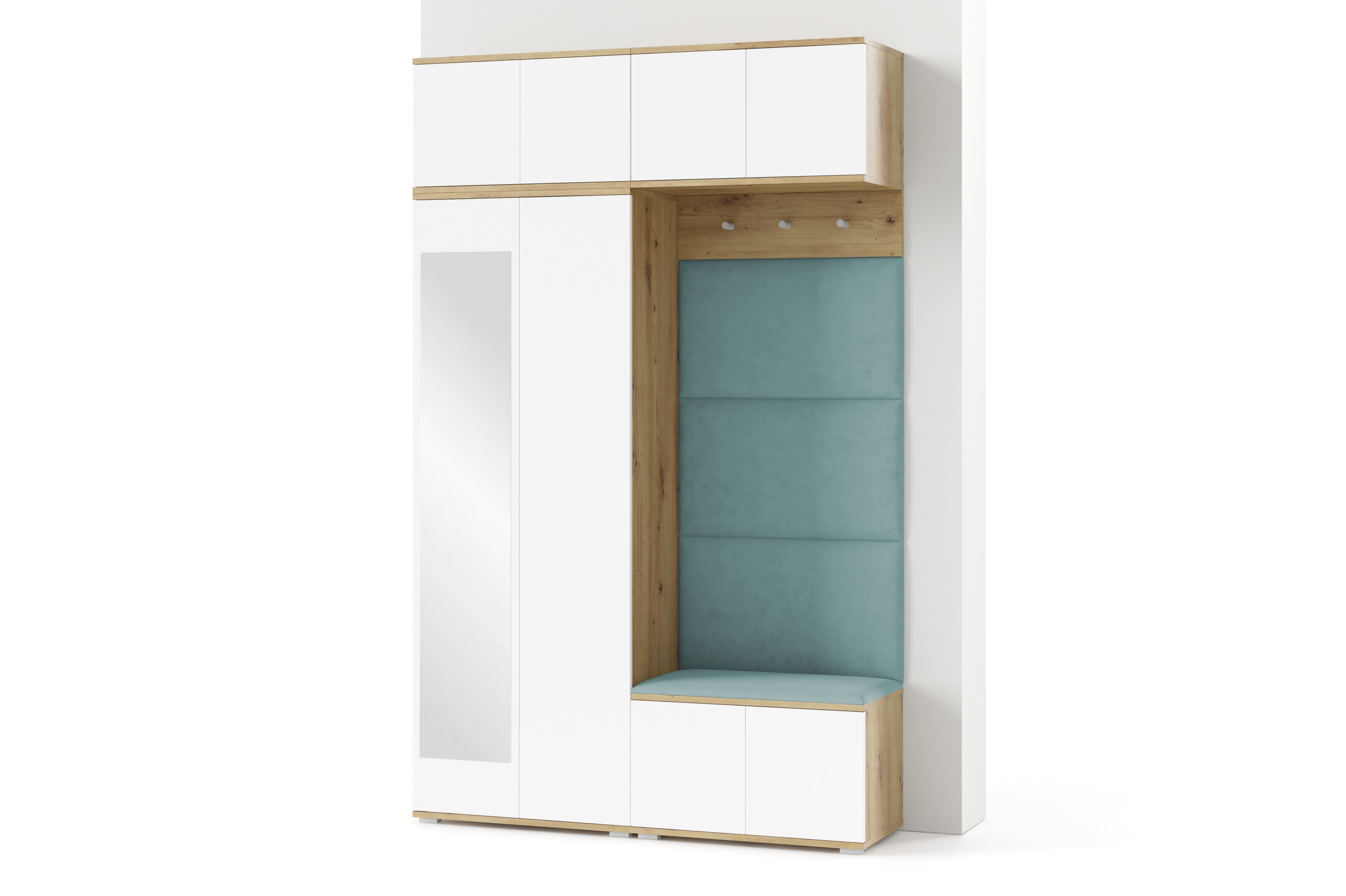 PK Sevilla 3 Hallway Wardrobe - Upholstered Panels in Various Colours