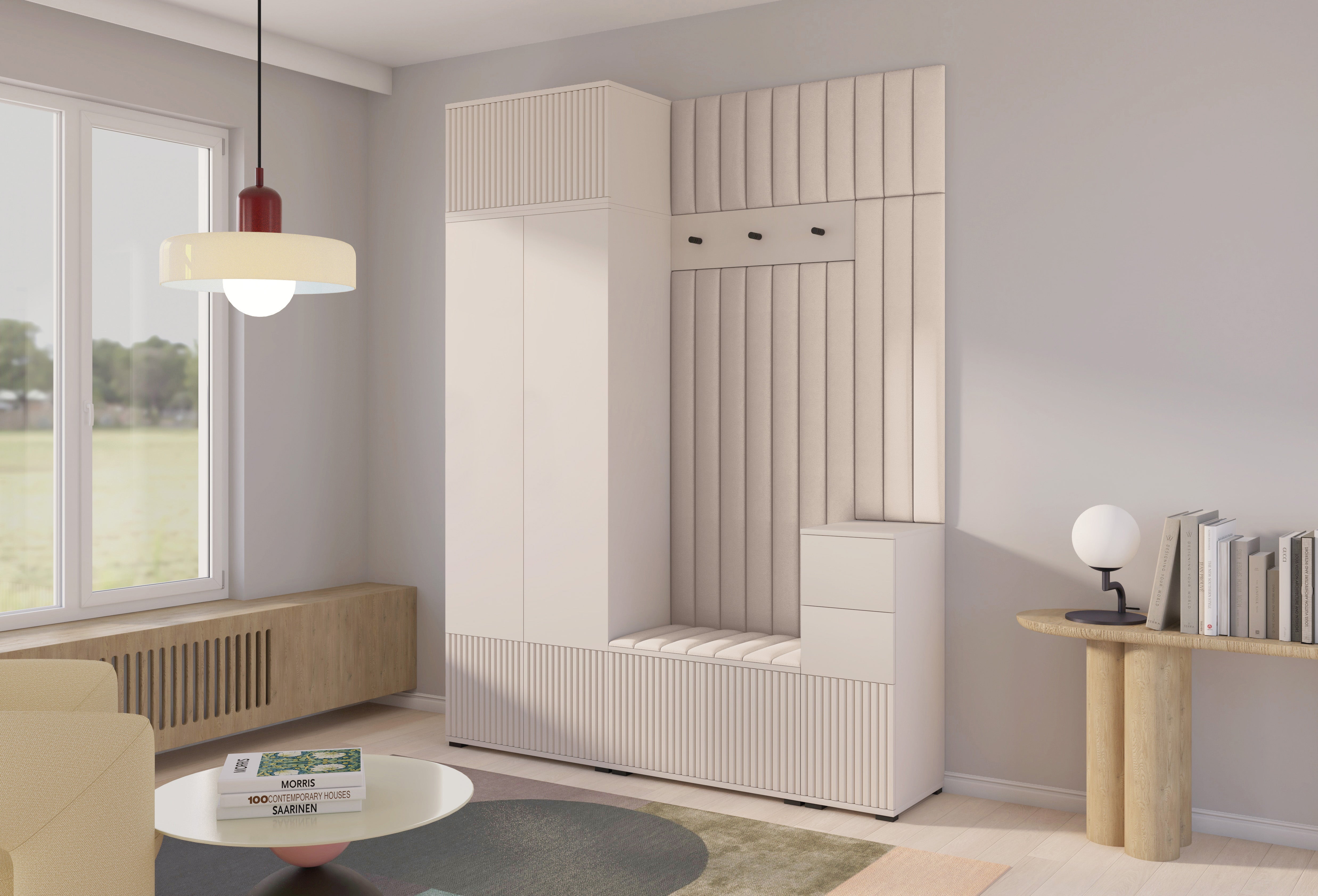 PK Rayo 8 Hallway Wardrobe - Upholstered Panels in Various Colours