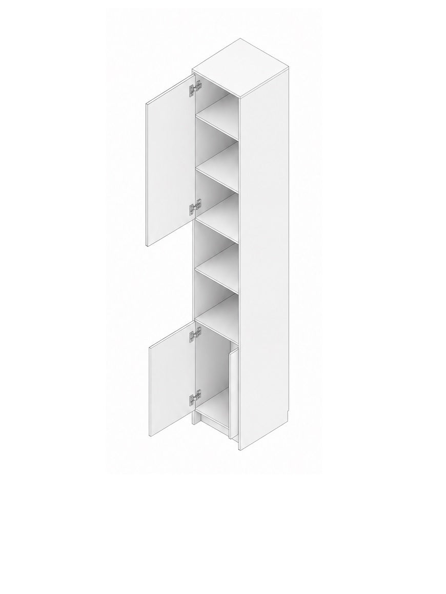 Genius Wardrobe 45 cm Open 3D with Shelves