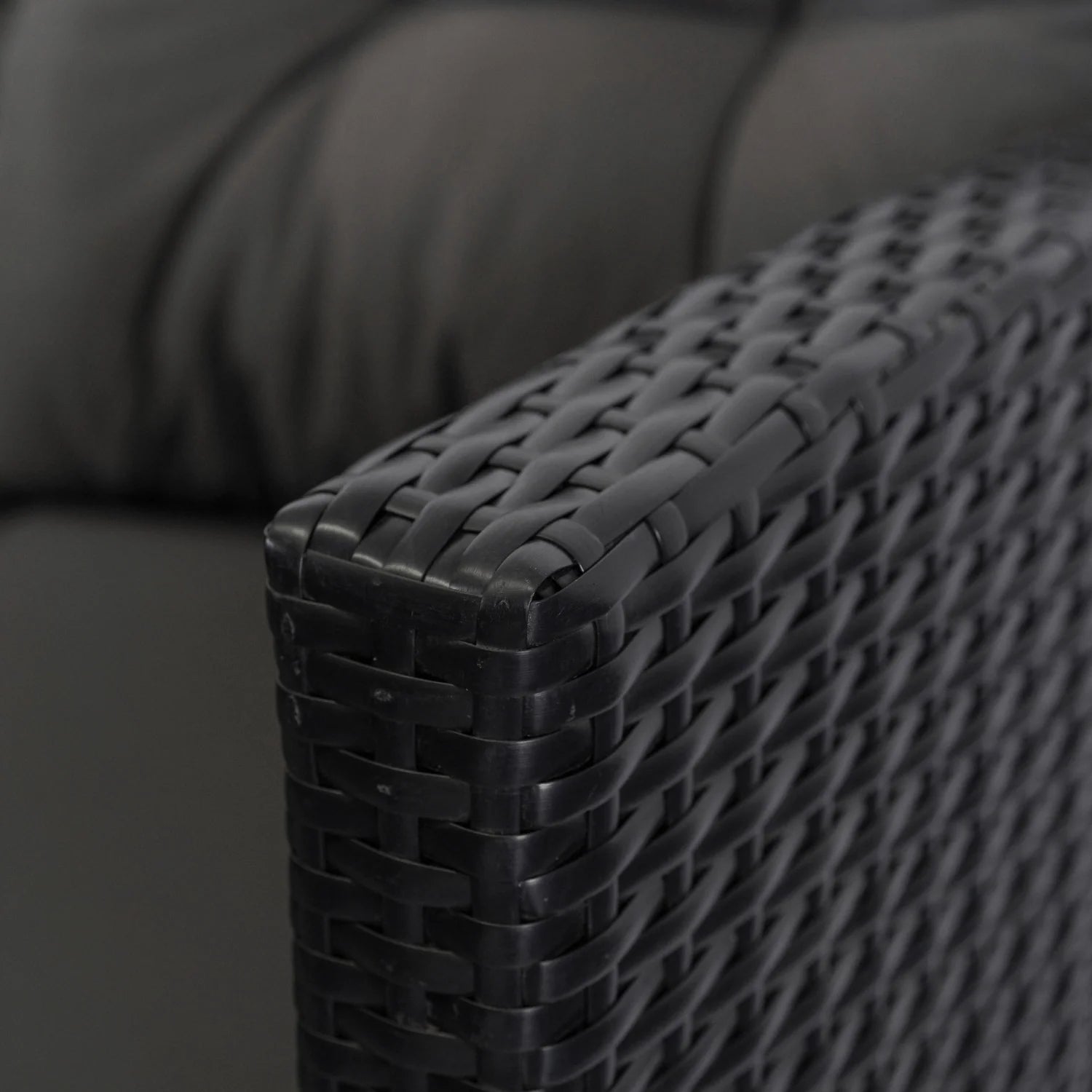 Elite DALLAS Outdoor Furniture Set  Black/Dark Grey - Luxury Rattan Garden Loung