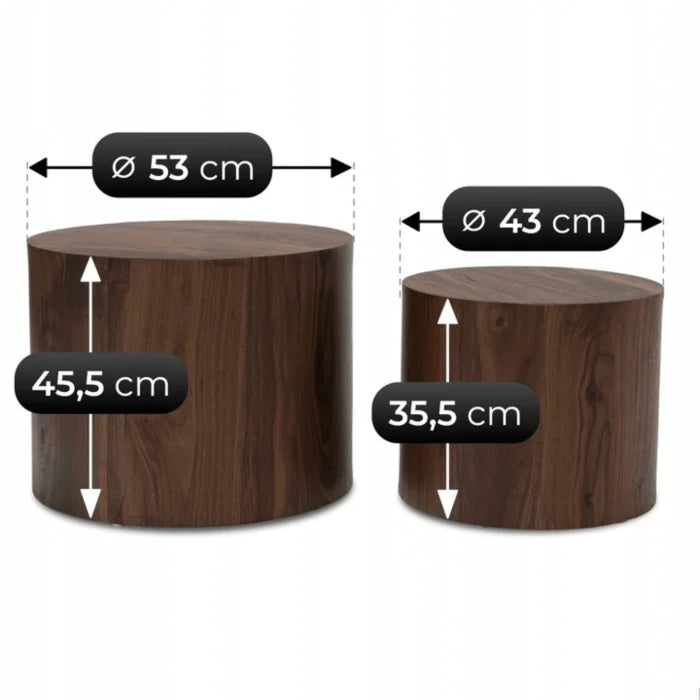 Elite Leila Walnut Loft Coffee Table Set